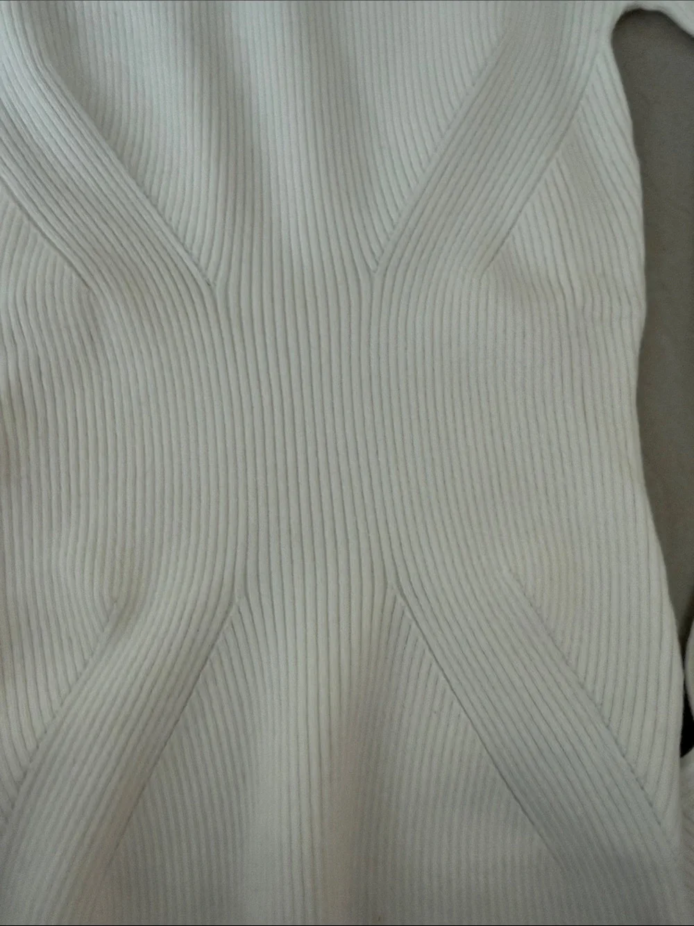 ****Lacoste Cream Ribbed Mock Neck Sweater Top - Picture 4 of 7